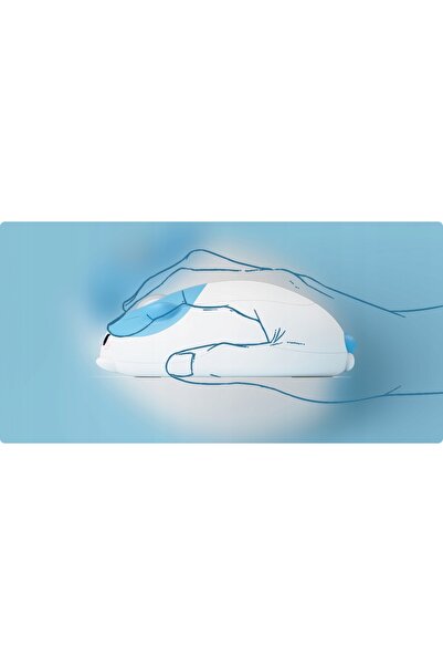 NO BRAND Mouse wireless de gaming 2.4GHz Akko Pisică Albastră și Albă - Mouse...