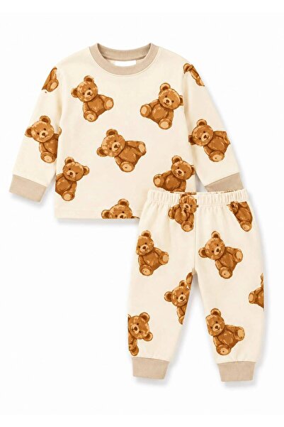 Oz Baby Thermal Suede Unisex Baby Kids Tracksuit Set Long Sleeve Soft Flexibl...