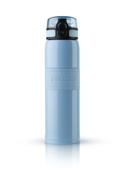 Aquaphor CITY COOL sticlă termică cu filtru albastră 0.5l + perie