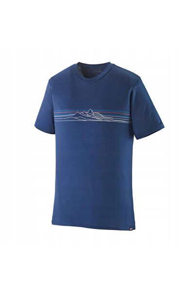 Patagonia Tricou de alpinism pentru bărbați, cu imprimeu grafic Merino Strata...