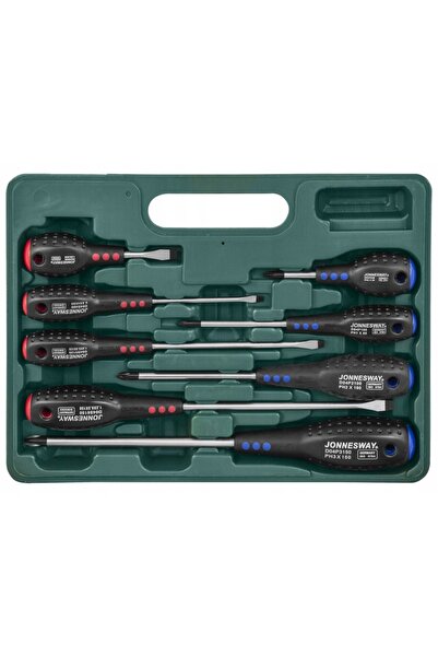 Jonnesway Set de 8 șurubelnițe în carcasă D04PP08S