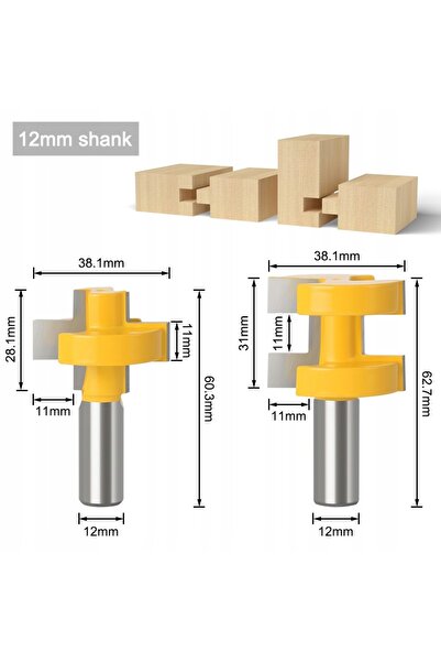 NO BRAND Freză de router pentru îmbinări în lemn, tip feather joint, 31mm 12.7mm