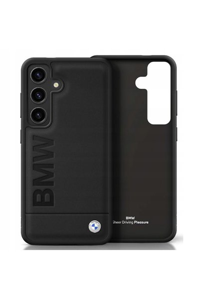 BMW Husă originală pentru Galaxy S25, Leather Big Wordmark, Carcasă, Husă de ...