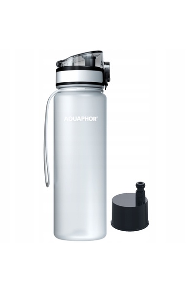 Aquaphor Sticlă de apă albă City 0,5 l + filtru City 2x