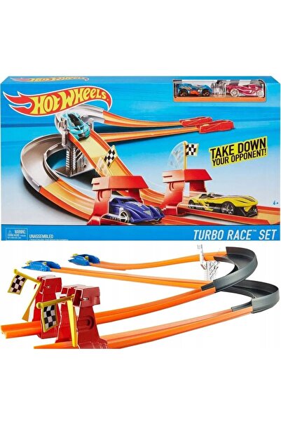 HOT WHEELS DNN83 TURBO RACE + 2 CARS Turbo Race Fpv64