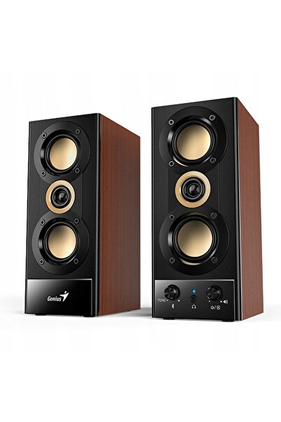 NO BRAND 2.0 20W Bluetooth jack de 3.5 mm boxe din lemn Genius SP-HF800BT