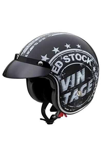 NO BRAND W-TEC CAFE RACER JET RETRO VINTAGE BLENDA ECE r. S cască de motocicl...