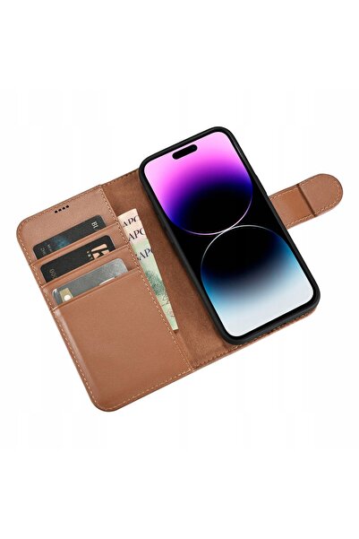 NO BRAND Husă 2 în 1 din piele, tip portofel, cu protecție RFID, pentru iPhon...