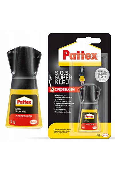 NO BRAND 6x PATTEX S.O.S. ADEZIV CU PENSELĂ UNIVERSAL INCOLOR IMPERMEABIL