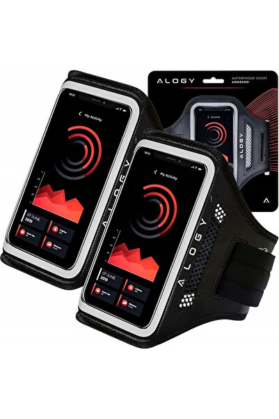 ALOGY Husă cu bandă de braț 2x sportivă pentru alergare, pentru telefoane de ...
