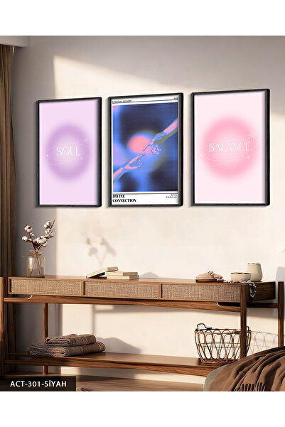 Evinemoda Spiritual Themed 3 Piece Wooden Framed Table Act