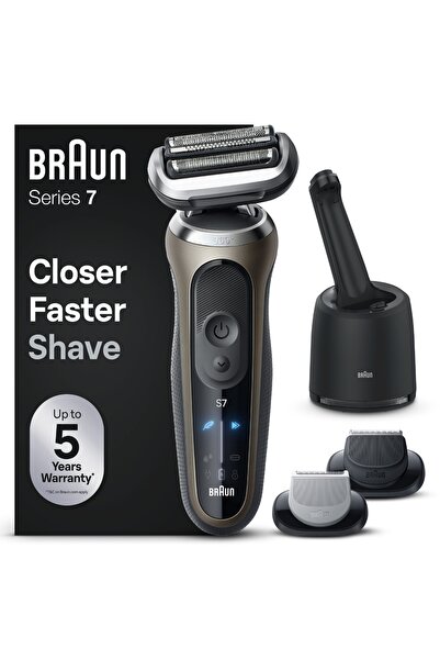 Braun Aparat de ras electric Golarka Seria 7 72-C7650CC Auriu, stație SmartCa...
