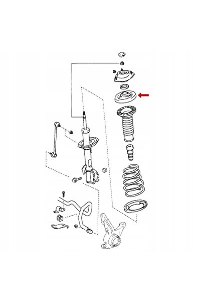 NO BRAND TOYOTA RAV4 BAZĂ DE MONTARE AMORTIZOR SCAUN 48044-32030 ORIGINAL
