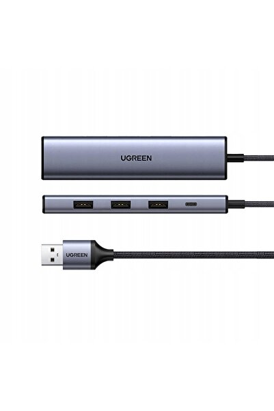 Ugreen Hub USB 3.0 cu 4 porturi pentru PC, computer, laptop, cu porturi de în...