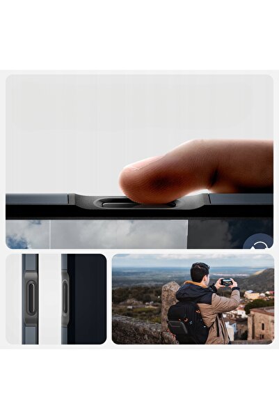 Spigen Husă pentru iPhone 16 Pro Max cu capac pentru butonul MagSafe și suport.