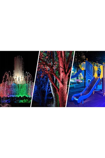 NO BRAND LAMPĂ DECORATIVĂ COLORATĂ CU ILUMINARE HALOGENĂ LED RGB 100W IP65 CU...