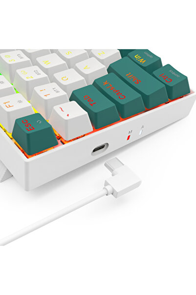 REDRAGON Tastatură wireless k678 pro alb-verde