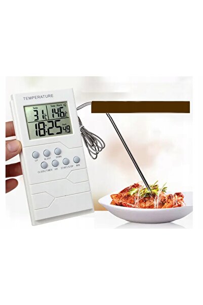 NO BRAND Termometru LCD cu sondă pentru carne și apă (3887)