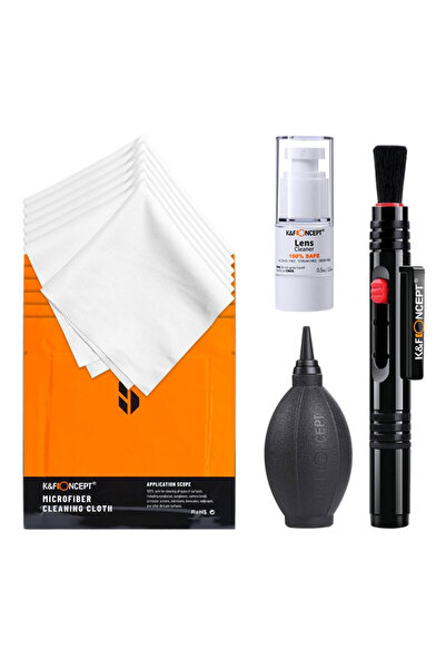 K&F CONCEPT Kit de curățare mare 11-în-1 pentru lentile optice și lentile de ...
