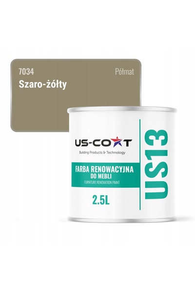 NO BRAND Vopsea pentru fața dulapului de bucătărie gri galben RAL 7034 semi-m...
