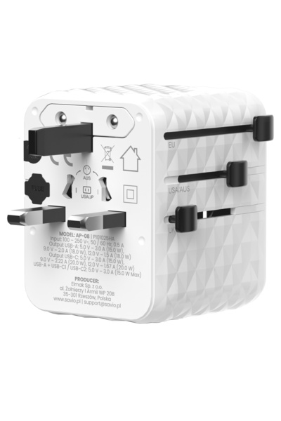Savio SAVAP-08 Adaptor de călătorie (Universal)