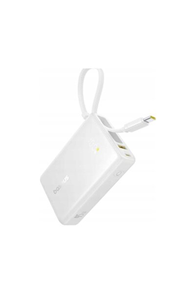 Baseus PicoGo Powerbank 10000mAh 45W USB-A + USB-C PD Afișaj Digital Alb