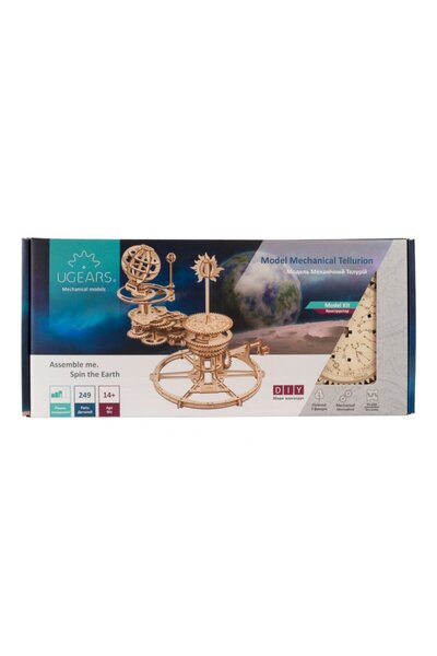 NO BRAND Model din lemn Puzzle 3D Tellurion mecanic Sistem Solar UGEARS
