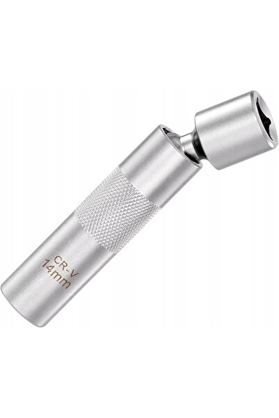 NO BRAND Cheie magnetică pentru bujii de 14 mm, 3/8 ", 12 laturi, cu pereți s...