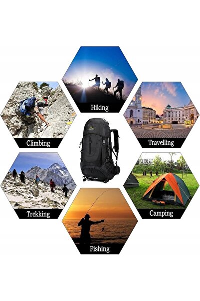 NO BRAND RUCSAK DE DRUMETIE PENTRU EXCURSII PE JOS – RUCSAK DE 70 L, MARE ȘI ...