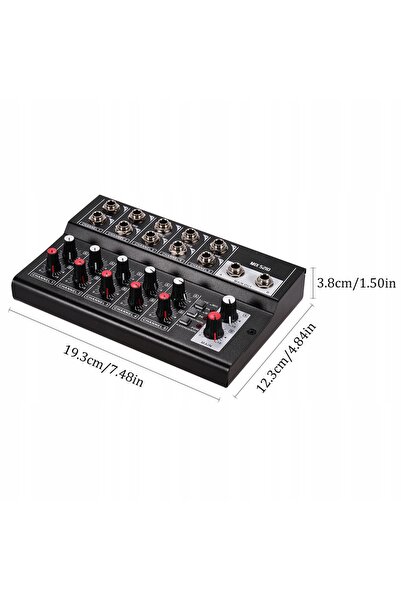NO BRAND Mixer audio cu 5 canale cu amplificator de putere încorporat de 1000W