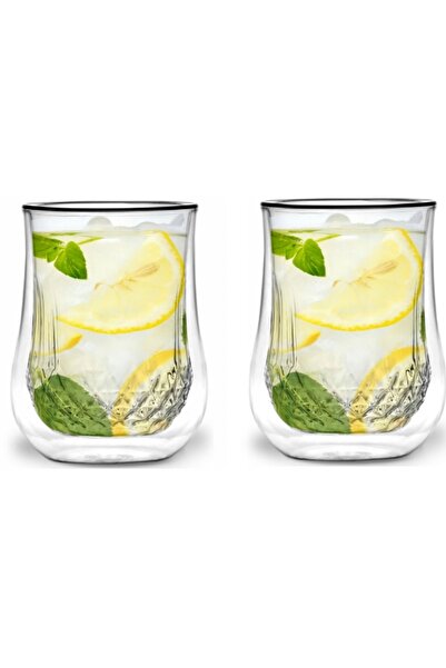 NO BRAND Pahare termice Diamante 300 ml cu perete dublu pentru apă, sucuri și...