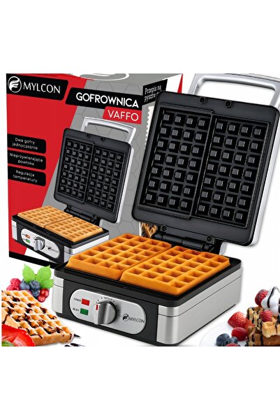 NO BRAND Aparat de făcut vafe MYLCON cu control al temperaturii, 2 vafe mari ...