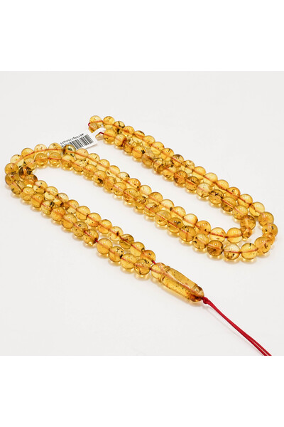 Generic Brand Natural Baltic Amber Hashari Rosary – 99 Beads 8.5mm Round Pray...