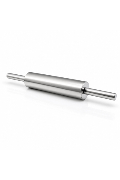 TTT Steel Rolling Pin - Metal Dough Roller - 40 cm