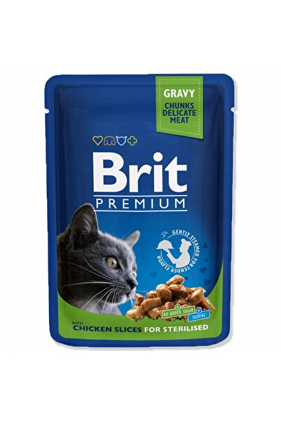 Brit Hrană pentru pisici Premium Sterilizată cu Pui 72 x 100 g