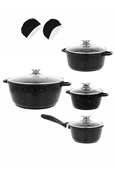 Brunbeste Set de oale din aluminiu cu înveliș de marmură, 10 piese