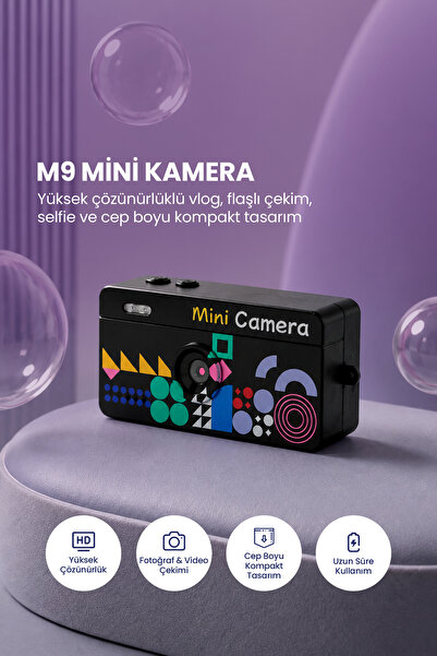 Pikas Joyplus Mini Anahtarlık Dijital Fotoğraf Makinesi Retro Filtreli Mini V...