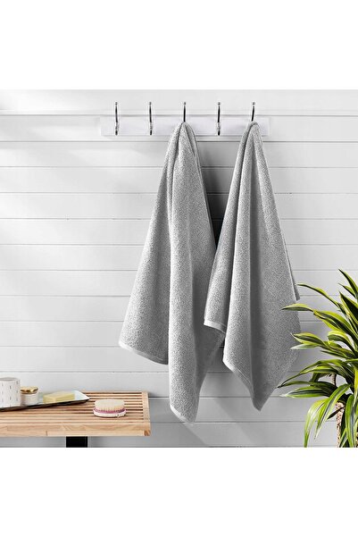 NO BRAND Set 3 prosoape 500g Premium cu bucle duble 70x140cm gri deschis