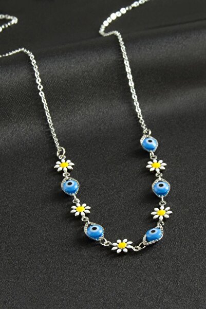 ZERO LAND Nhr-Hlss Daisy Evil Eye Enamel Necklace (172524) - Mi
