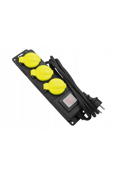 NO BRAND Prelungitor 3 prize 230V IP44 5m 3x1.5 cauciuc