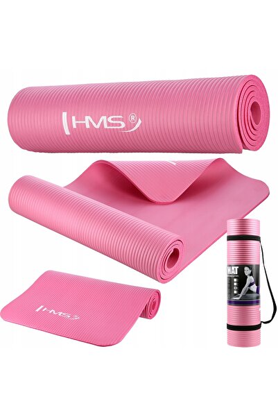 HMS Saltea de fitness și yoga, antiderapantă, 180 cm, roz uni