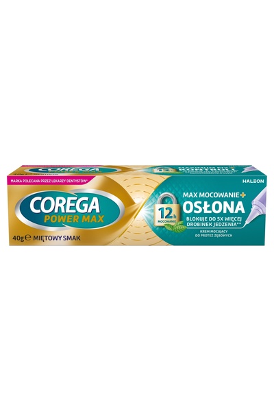 NO BRAND Corega Power Max 40 g cremă adezivă pentru proteze dentare mentă x2 set