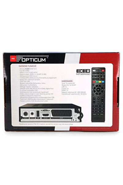 NO BRAND Decodor TV Terestru DVB-T2 Tuner TV prin Cablu Opticum DVB-C + HDMI
