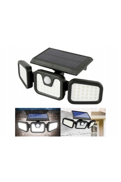 DDK Lampă solară de exterior 100W 800lm cu senzor de mișcare, detectare zi/no...