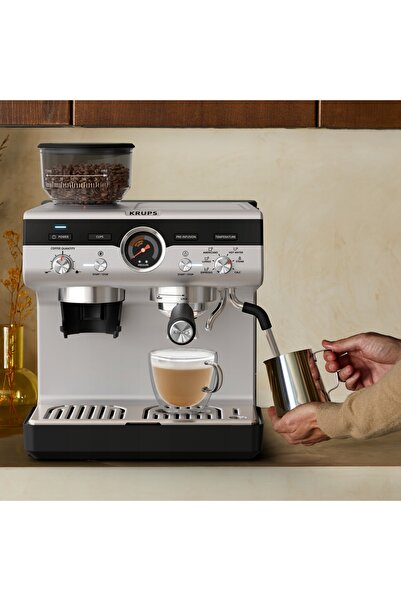 Krups Precision XP801T10 Espressor cu 15 bari și râșniță integrată