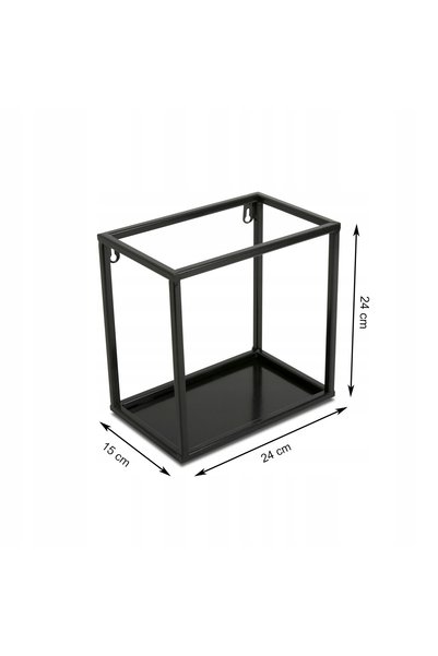 HowHomely Suport pentru rafturi suspendate modern negru 24 cm