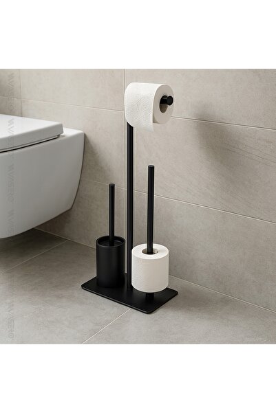 NO BRAND Suport modern VASERO din metal periat pentru hârtie igienică WC