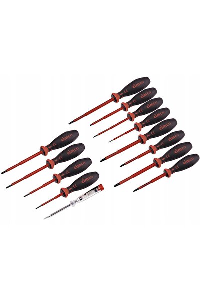 CİMCO Set de 13 șurubelnițe izolate cu cap plat și Torx