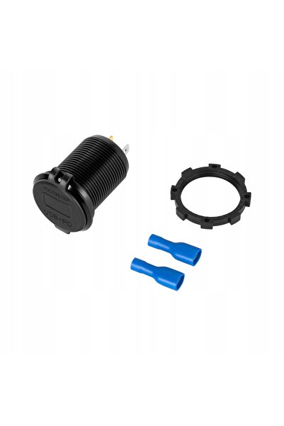 NO BRAND Încărcător auto USB + USB tip C + indicator