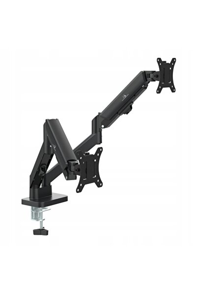 Maclean Suport de birou pentru 2 monitoare, reglabil, 17-32'', 10kg, cu arc p...